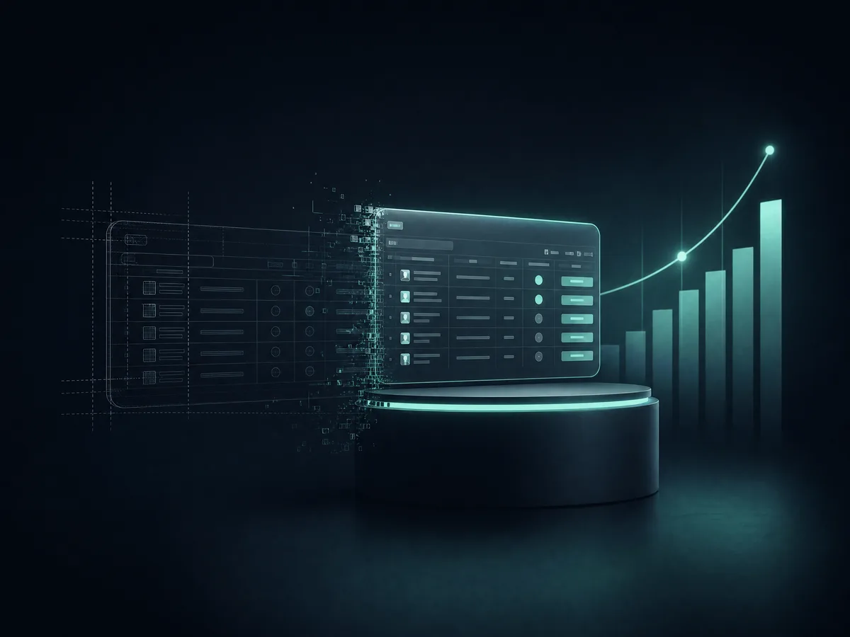 Vom Konzept zum investorenreifen KI-Prototypen: aus einem Wireframe entsteht ein funktionales Abrechnungs-Dashboard mit klarer Wachstumsperspektive von mitarbyte